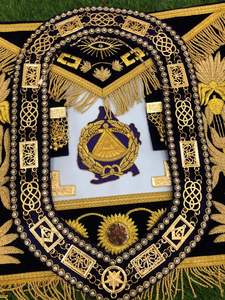 REGALIA MASÓNICA, DELANTAL GRANDE DE CALOR Y MANGUETAS - HSE - Product Image 3