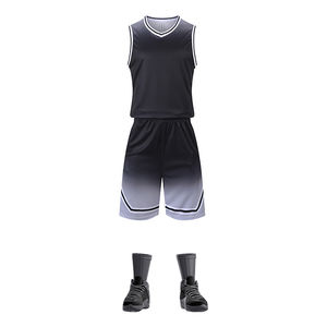 Uniforme de basket-ball respirant à séchage rapide pour hommes, vêtements de sport bon marché pour les jeunes, uniforme d'équipe grande taille pour adultes - Product Image 3