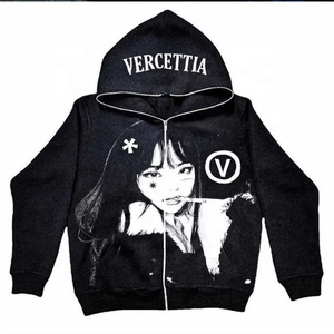 Haute qualité sur mesure hommes hiver pull à capuche impression numérique surdimensionné polaire solide motif Streetwear en gros - Product Image 1