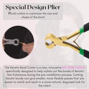 Custom Hair Extension Bond Pliers Keratin <b>Cutter</b> Compact and Flexible Design Gold Color 12cm Lightweight Flexible <b>Cutter</b> - Product Image 5