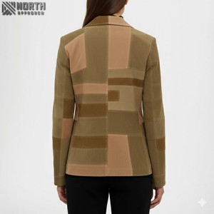 Chaqueta de Lona Tejida de Cuero Genuino para Mujer, Diseño de Invierno Transpirable de Manga Larga, Tendencia 2025 - Product Image 2