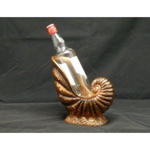 Soporte para botella de vino de aspecto atractivo de diseñador de hoja pulida Brillante De plata fundida de aluminio de alta calidad a un precio impresionante - Product Image 2