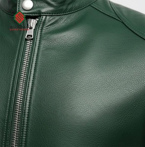 Blouson aviateur en cuir synthétique vert A-2 fait main |   Vêtements d'extérieur d'hiver décontractés pour hommes |   Manteau aviateur classique Doublure en laine |   Offrez-lui un cadeau - Product Image 4