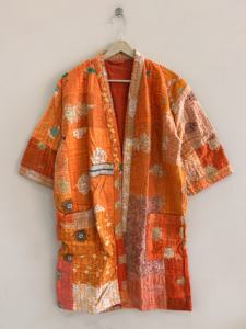 Robe kimono vintage Banjara Kantha matelassée, veste longue, manteau - Product Image 2