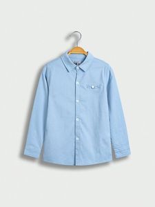 100% coton biologique Oxford chemise garçons à manches longues boutonné conception imprimé motif poche courte longueur XL enfant en bas âge vêtements - Product Image 2