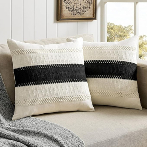 Cojín de tiro tejido rectangular moderno de lujo de alta calidad | Cojín decorativo no tóxico lavable Planta de cremallera/Patrones geométricos - Product Image 3