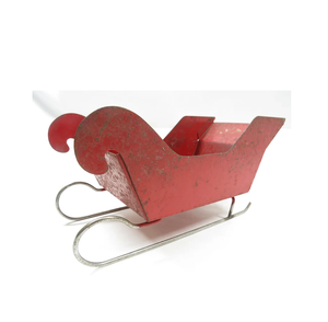 Conception gravée à la main en métal Produit le plus vendu en métal martelé Père Noël Traîneau Ornements de Noël Traîneau Intérieur Extérieur Décor - Product Image 4