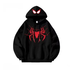 Sudadera con Capucha de Hombre de Alta Calidad, Diseño de Araña, Impresión Digital Personalizada, Teñido Liso, Felpa de Poliéster/Algodón, Manga Larga, con Bolsillo, para Invierno - Product Image 3