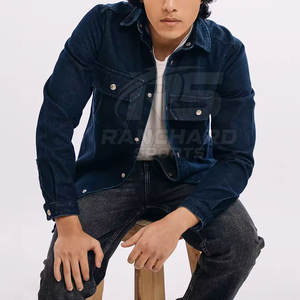 <b>Men</b> Street Casual <b>Jeans</b> <b>Shirt</b> Long Sleeve Fashion Top <b>Men</b> Everyday <b>Jeans</b> <b>Shirt</b> Modern Slim Fit <b>Shirt</b> - Product Image 2