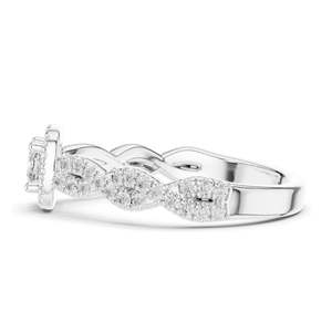 Bague de fiançailles en diamant de laboratoire taille coussin 0,858 CT avec halo, clarté VVS-VS EF, or 18 carats, 14 carats, 10 carats et argent 925 - Product Image 6