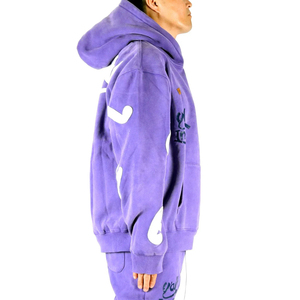 Nuevo diseño atractivo de alta calidad de algodón mezclado Puff Print Hoodie Oversized Quick Dry Winter Puff Printing Hoodie para hombres - Product Image 2