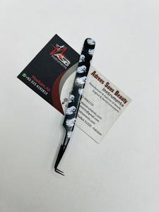 Pince à cils spéciale de qualité supérieure imprimée Boo Halloween pince à cils personnalisée durable en acier inoxydable pince à cils à pointe de fibre à 90 degrés - Product Image 5