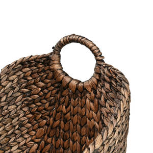 Cestas de barco de almacenamiento de Jacinto clásico de granja, Juego de 3 Cestas tejidas a mano con asas colgantes para almacenamiento de alimentos - Product Image 3