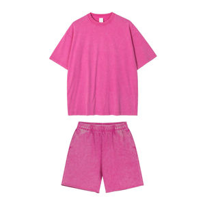 Haute qualité Logo personnalisé à manches courtes hommes Shorts deux pièces ensemble vierge coupe ample été hommes deux pièces Shorts ensemble - Product Image 4