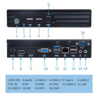 Sharerdp terbaru Intel Core I3 I5 I7 1315U 1335U 1345U 13620H 9USB HD DP VGA COM port game PC Mini Desktop