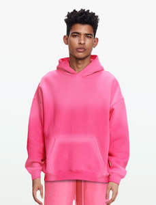 Haute qualité personnalisé lourd 400G lavé dégradé à capuche hommes automne et hiver sweats à capuche mode Couple manteau ample - Product Image 5