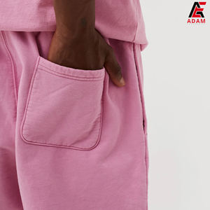 Nouvelle collection 2023, vente flash, shorts décontractés, séchage rapide, motif uni, teinture unie, excellent prix, anti-froissement, respirant, service OEM - Product Image 3