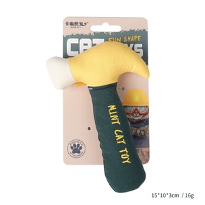 Funny Plush Catnip Toy Set with Multi-<b>Shaped</b> Tools (Wrench Hammer Saw)-Chew Toys for Cats Solo <b>Play</b> & Bonding - Product Image 2