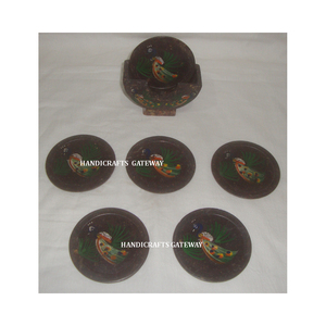 High Demanding Handmade Beautiful Soapstone Inlay <b>Coaster</b> <b>Set</b> Use For Keep On Glass And Use For Home Kitchen And Hotels Decor - Product Image 3