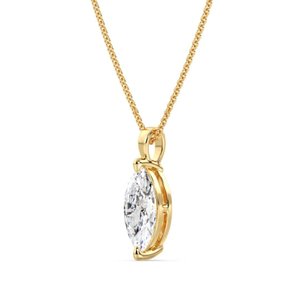 จี้เพชรทรงมาร์ควิสแบบเม็ดเดี่ยว - Product Image 2