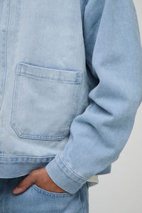 Veste en jean OEM/ODM sur mesure coupe ample à col rabattu style Hip Hop Veste matelassée en coton coupe-vent lourde pour hommes - Product Image 5