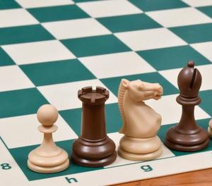 Pièces d'échecs en plastique teintes de la série Blitz de haute qualité, en bois de santal et brun chocolat, ensemble à prix abordable - Product Image 1