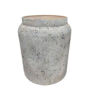 Fer rond jardinière fond trou vert Texture patine Durable article le moins cher pour pots de jardin et jardinières fournitures de jardin - Product Image 1