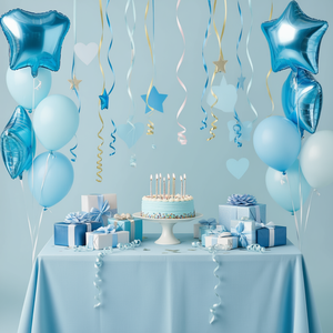 Ballons en latex Party Love 260S bleu pastel, lot de 50 pour décoration - Product Image 3