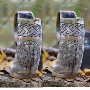 Tasse à boire Viking Ale Horn Style médiéval poli pour Noël et le Nouvel An Prix compétitifs - Product Image 1