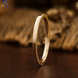 Piedra de laboratorio de oro amarillo liso de banda lisa de 3 gramos - Product Image 4