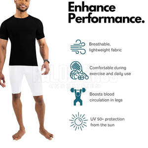 Shorts de compression de fitness pour hommes de haute qualité Conception personnalisée Motif solide mi-coton en ligne Prix de gros Décontracté à vendre - Product Image 3