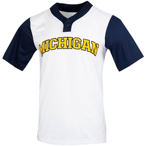 Camiseta de béisbol de la Universidad de Michigan, ropa deportiva universitaria Unisex personalizada con cuello de botón, camiseta lisa transpirable Team Spirit - Product Image 2