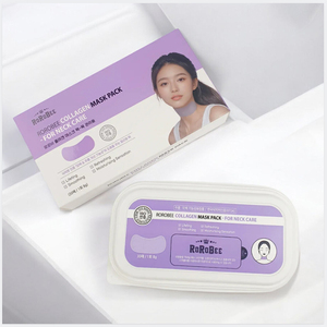 Masque Hydrogel au Collagène LOLOSKINNY avec Hyaluronate de Sodium, Patch pour le Cou, Soin Visage Coréen, Kit de Soins Quotidiens à Domicile - Product Image 4