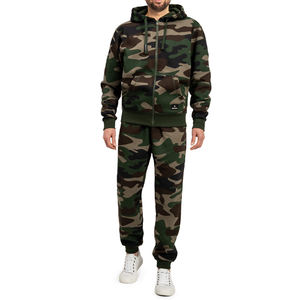 Wholesale Winter Streetwear Hooded Training Gym <b>Camouflage</b> Printed Heavyweight Breathable Track Suits Custom Mens Jogging OEM - Product Image 1