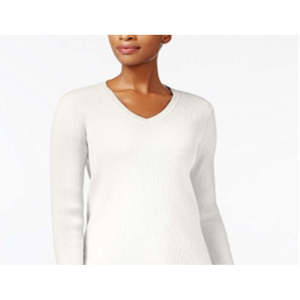 Cardigan da Donna Karen Scott in Cotone Premium con Scollo a V, Bianco XX-Large, Alta Qualità, Stampa alla Moda con Decorazione a Bottoni per la Stagione Autunnale - Product Image 2