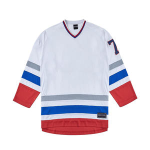 Maillot de hockey sur glace personnalisé, uniforme de l'équipe des États-Unis, professionnel, Kane 11, nom et numéro personnalisés, col à lacets, sport athlétique, hockey - Product Image 3
