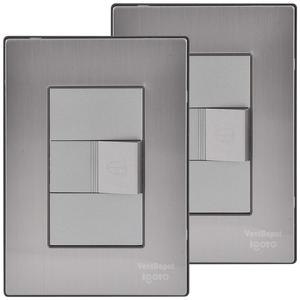 แผ่นปุ่มกดเสียง, MXIUO-002, 2 ชิ้น, ปุ่มกดเสียง, 125-250VAC, 50/60Hz, สีเงิน, สแตนเลส/พีซี - Product Image 1