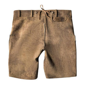 Meilleur prix High Street Wear Short brodé en cuir Lederhosen fait à la main motif solide - Product Image 3