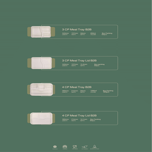 Fiambreras de bagazo de caña de azúcar desechables ecológicas para sus bandejas de comida sostenibles - Product Image 6