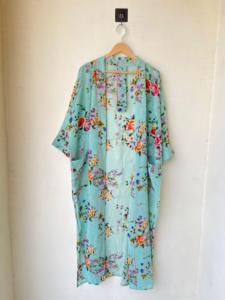 Elegante bata de Kimono con estampado Floral de seda para mujer, larga y corta, cubierta fluida, regalo de fiesta de boda, vacaciones, verano, ropa de descanso - Product Image 3