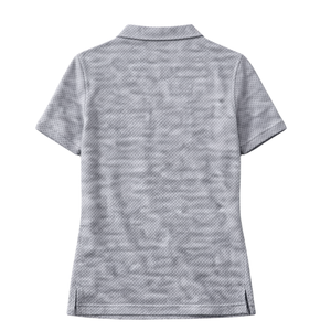 Polo Sororité Heather Grey, Sororité Grecque, Femmes, Rose & Vert, Sœur d'Étudiant, Style Casual, Vêtement Polo - Product Image 4