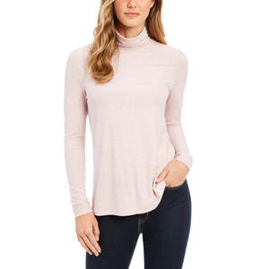 Maglione da Donna Charter Club Casual XX-Large a Collo Alto, Rosa Mélange con Motivo Stampato, Stile Lavorato a Maglia - Product Image 1