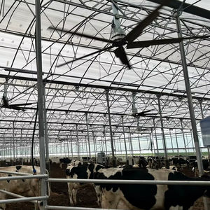 Ventilador inteligente Cowair HVLS 400 Ventilador de techo Cowealthy Industrial HVLS para granjas, graneros, almacenes y aspas fuertes para ganado - Product Image 1