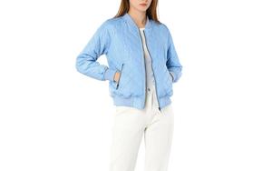Chaqueta bomber acolchada de nailon de color sólido con cremallera para mujer, chaqueta parka ajustada para fitness, resistente al agua, chaquetas bomber para damas - Product Image 6