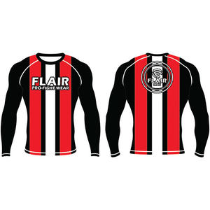 เสื้อไนลอน BJJ ป้องกันผดผื่นป้องกันรังสียูวียาวเสื้อบีบอัดกันยูวีทนทานออกแบบได้ตามต้องการระบายอากาศและใส่สบาย - Product Image 2