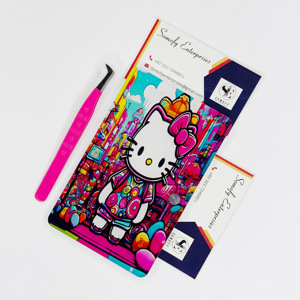 Carreaux de cils en acrylique Nouveau style Kitty Carreaux de rangement de cils personnalisés Fournitures d'extension de cils Boîte à cils Logo personnalisé Hello Kitty - Product Image 3