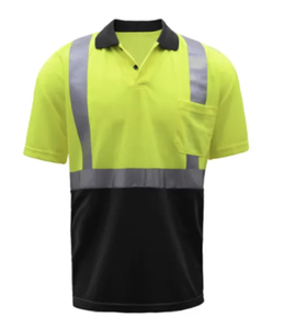 HBC Vente en gros Réfléchissant 100% Polyester Haute visibilité Vêtements de travail de sécurité Manches courtes Polo homme - Product Image 1