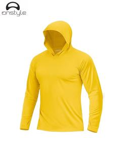 Sweat à capuche de pêche en polyester à manches longues pour hommes 220 grammes chemise vierge à motif solide de protection solaire pour l'extérieur - Product Image 3