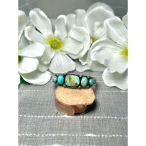 Darrin Livingston Fashion <b>Cuff</b> <b>Bracelet</b> Mixed Turquoise & Sterling <b>Silver</b> - Product Image 1
