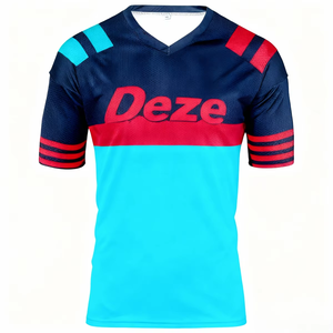 Maillot de cyclisme VTT haut de gamme, coloré, en tissu mesh respirant et léger, idéal pour les aventures en montagne. - Product Image 1